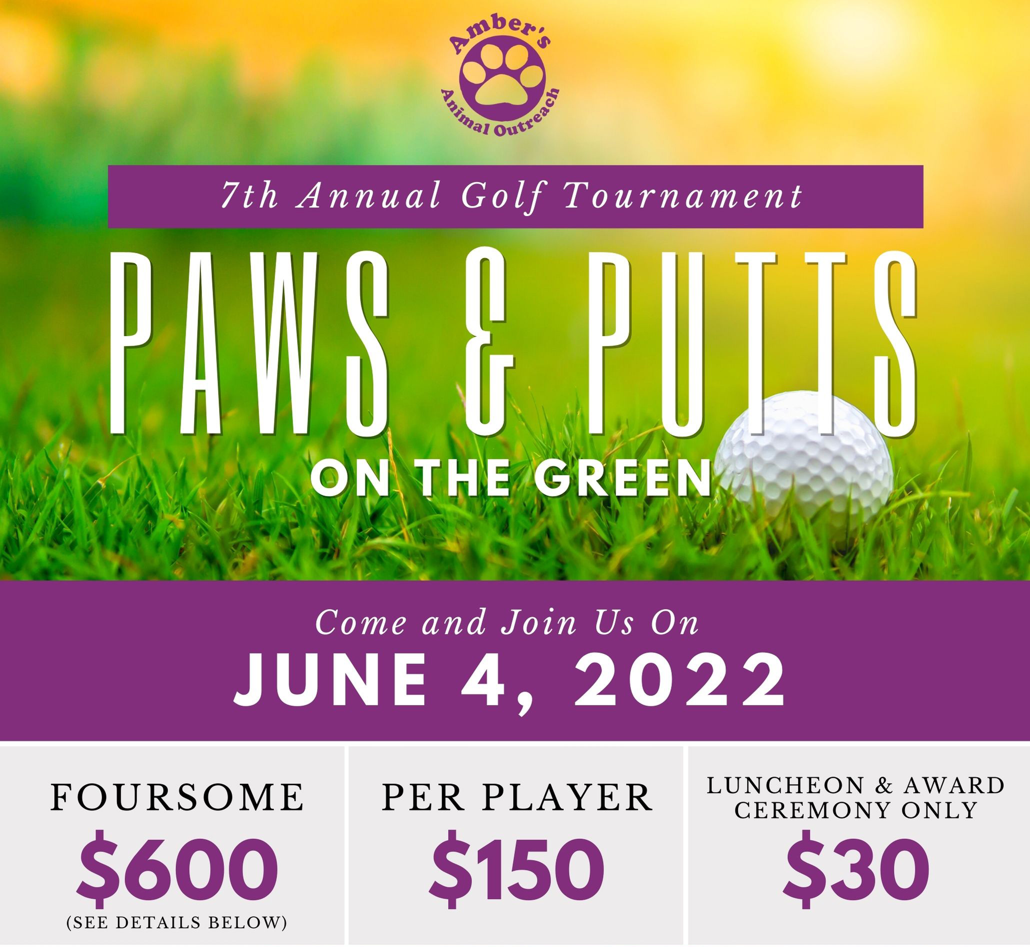 2022 Paws & Putts Golf Tournament Amber's Animal Outreach