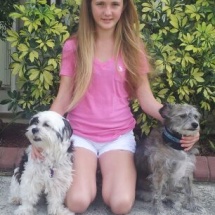 Amber and her 2 dogs: Cuddles & Teddy